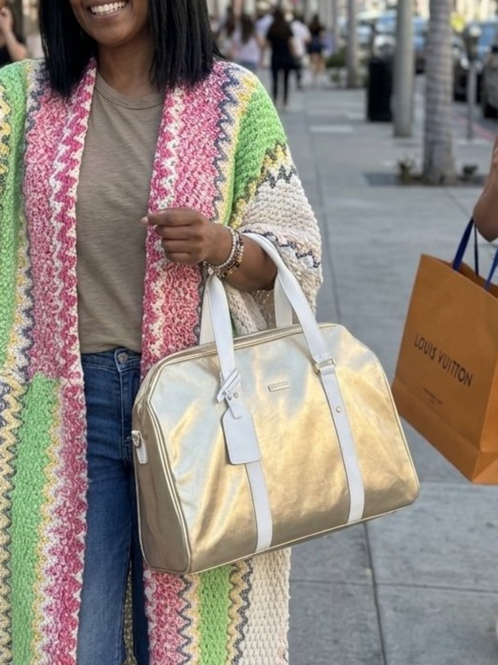 NWT Versace Gold Duffle Bag - INCLUDES Dustbag and Strap